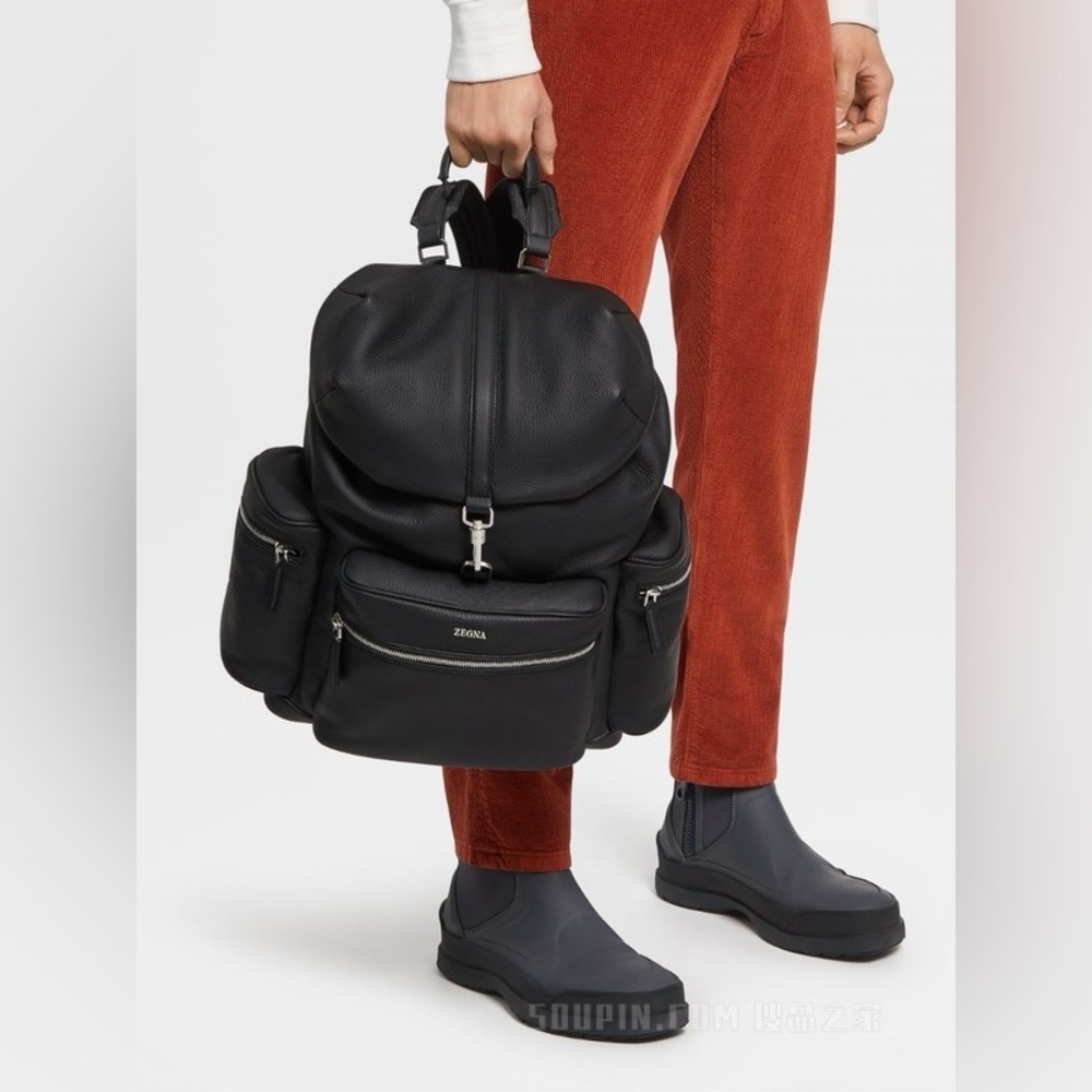 NWT: Zegna Black Deerskin Special Backpack SS25 2297179 - Picture 3 of 12